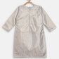 Ahalyaa Poly Silk Gold Printed Straight Kids Kurta With Palazzo For Girls | Swadesiicart