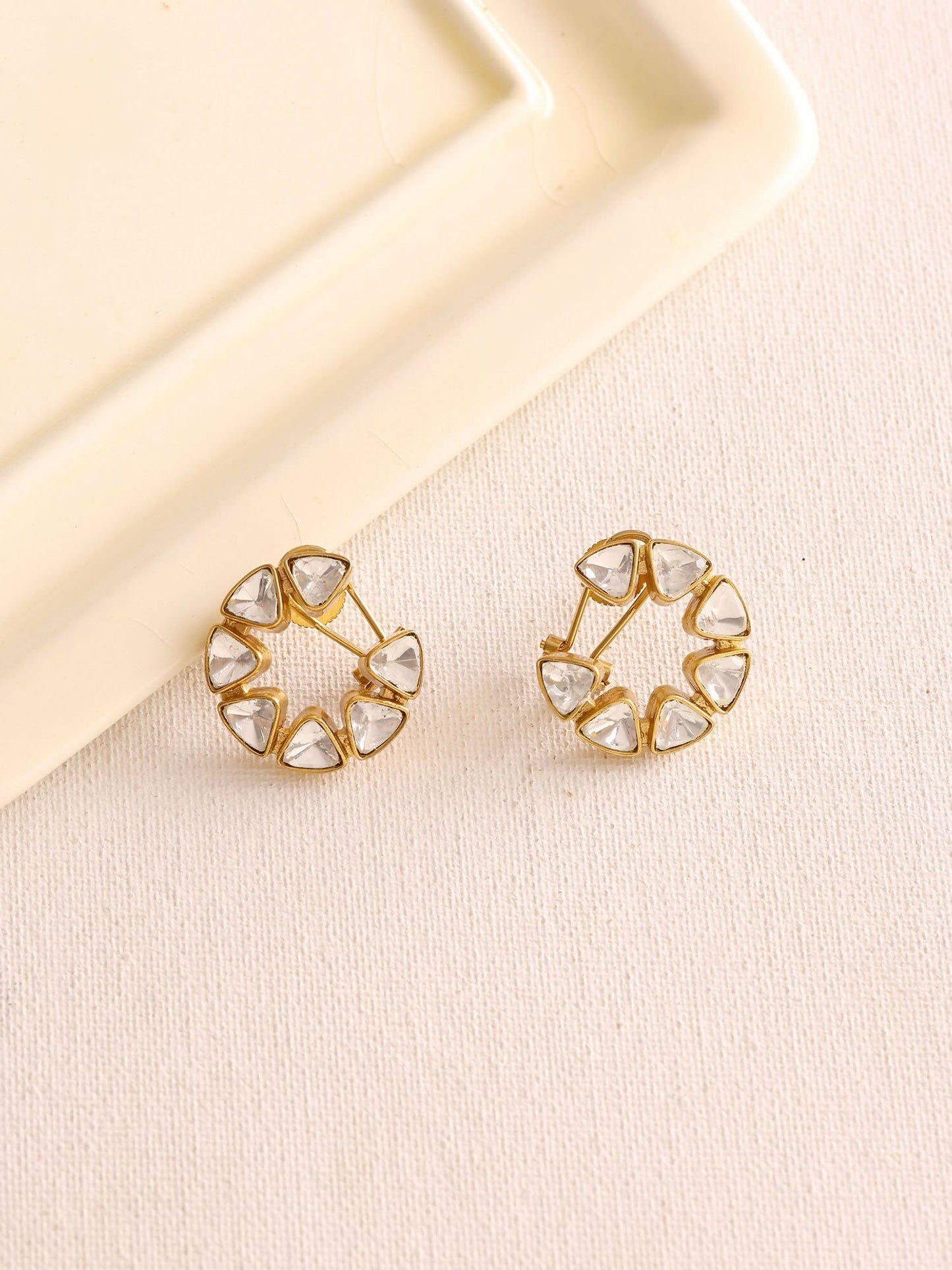 Moissanite Earrings - Ruby Raang | Swadesiicart