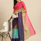 Ahalyaa Women's Traditional Semi Stitch Saree - Blue | Swadesiicart