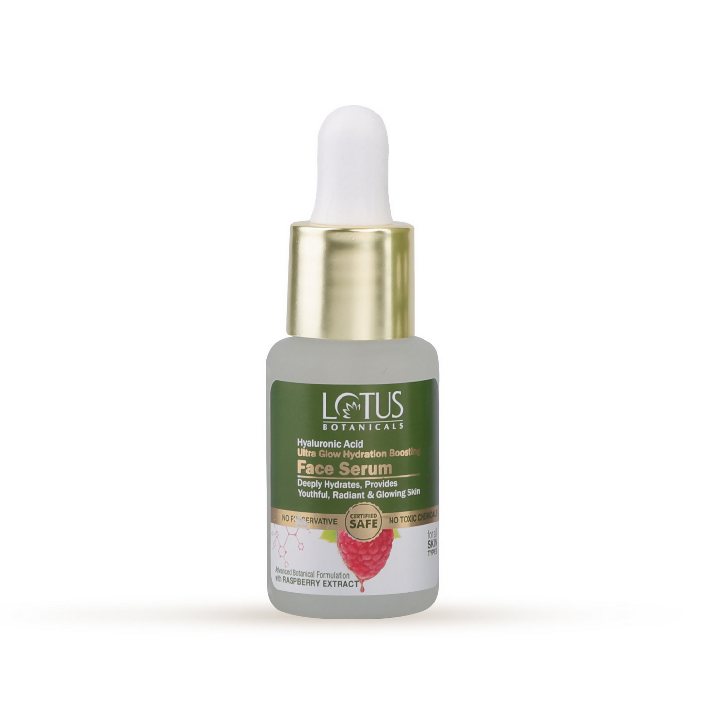 Lotus Botanicals Hyaluronic Acid & Raspberry Ultra Glow & Hydration Boosting Serum | Swadesiicart
