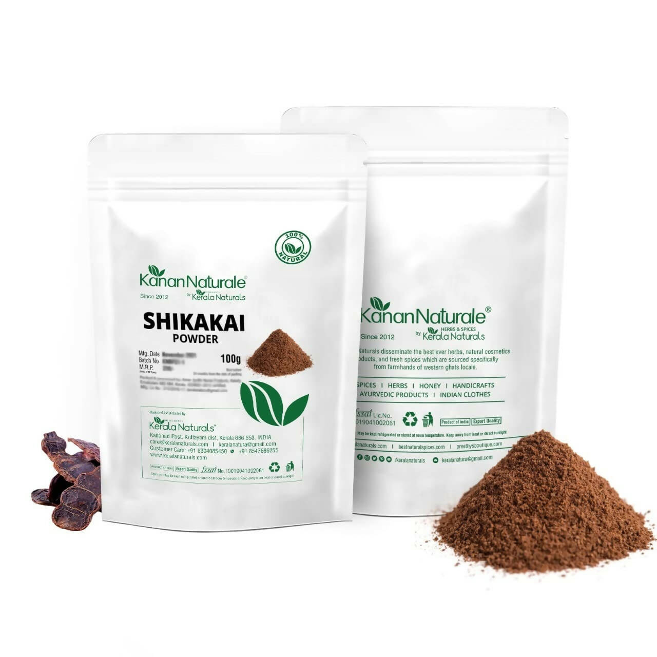 Kerala Naturals Shikakai Powder - Swadesiicart