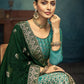 Anaita Light Green Premium Embroidered with servos waki diamond Vichitra Silk Stitched Salwar Suit