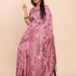 Shree Shyam Fashion Linen Cotton Light Pink Saree