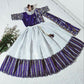 Jyoti Fashion Classy Blue Heavy Chenille Sequins Embroidered Kids Lehenga Choli Set | Swadesiicart