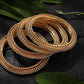 Mominos Fashion Kamal Johar White Stone Golden Bangles Set