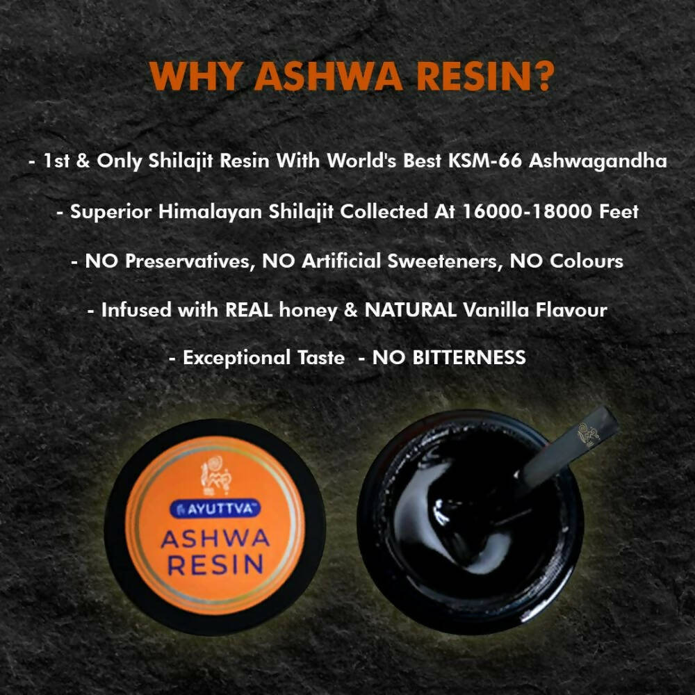 Ayuttva Ashwa Resin With Sj & KSM-66 Ashwagandha - Swadesiicart