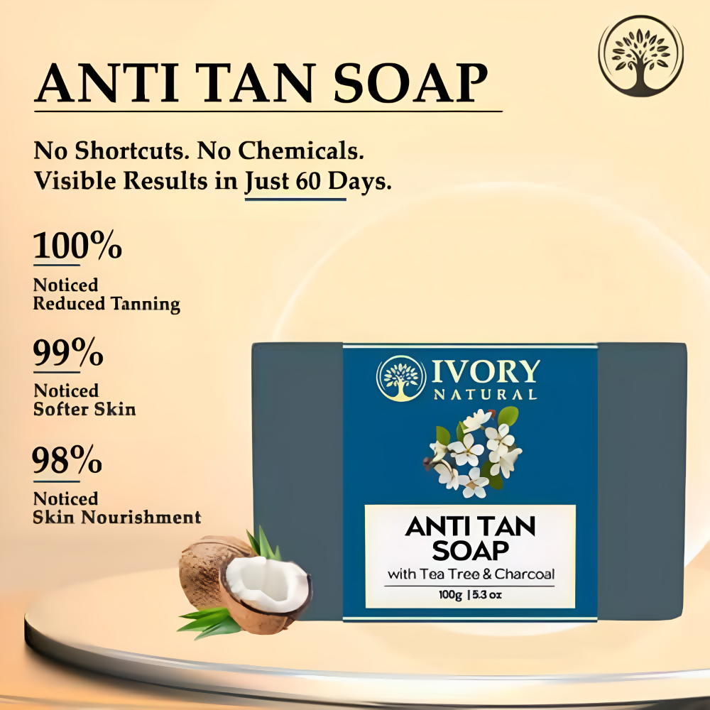 Ivory Natural Tan Soap - Tanning, Protect From Uv Rays For Both Men & Women | Swadesiicart