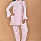 Morchari Women And Hand Embroidery Co-Ords-Pink - Swadesiicart