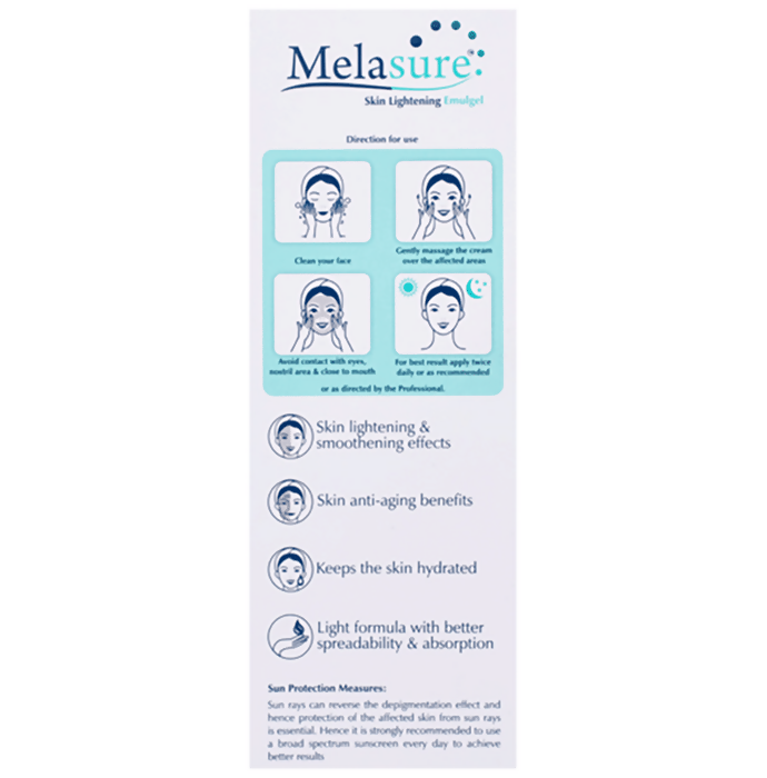 Melasure Skin Lightening Emulgel For All Skin Types - Swadesiicart