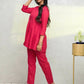 Myshka Women Red Printed Co-Ords - Swadesiicart