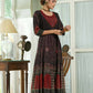 Juniper Black Georgette Festive Printed Anarkali Flared Anarkali Kurta For Women | Swadesiicart