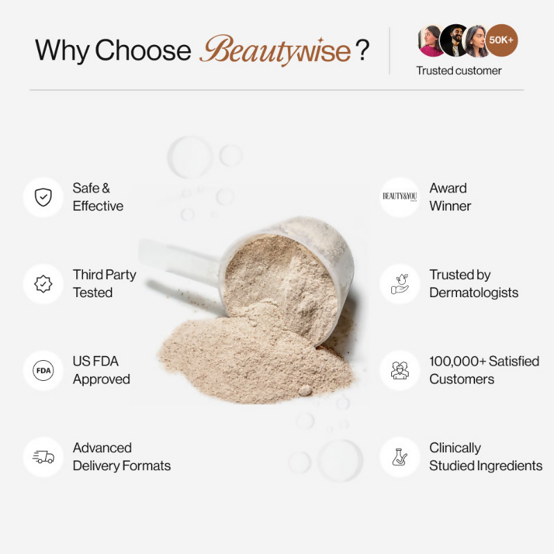 Beautywise Advanced Marine Collagen Peptides Powder - Unflavored | Swadesiicart