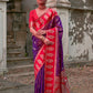 Vishnu Weaves Women's Wine Kanchi Silk Woven Saree with Blouse - Swadesiicart