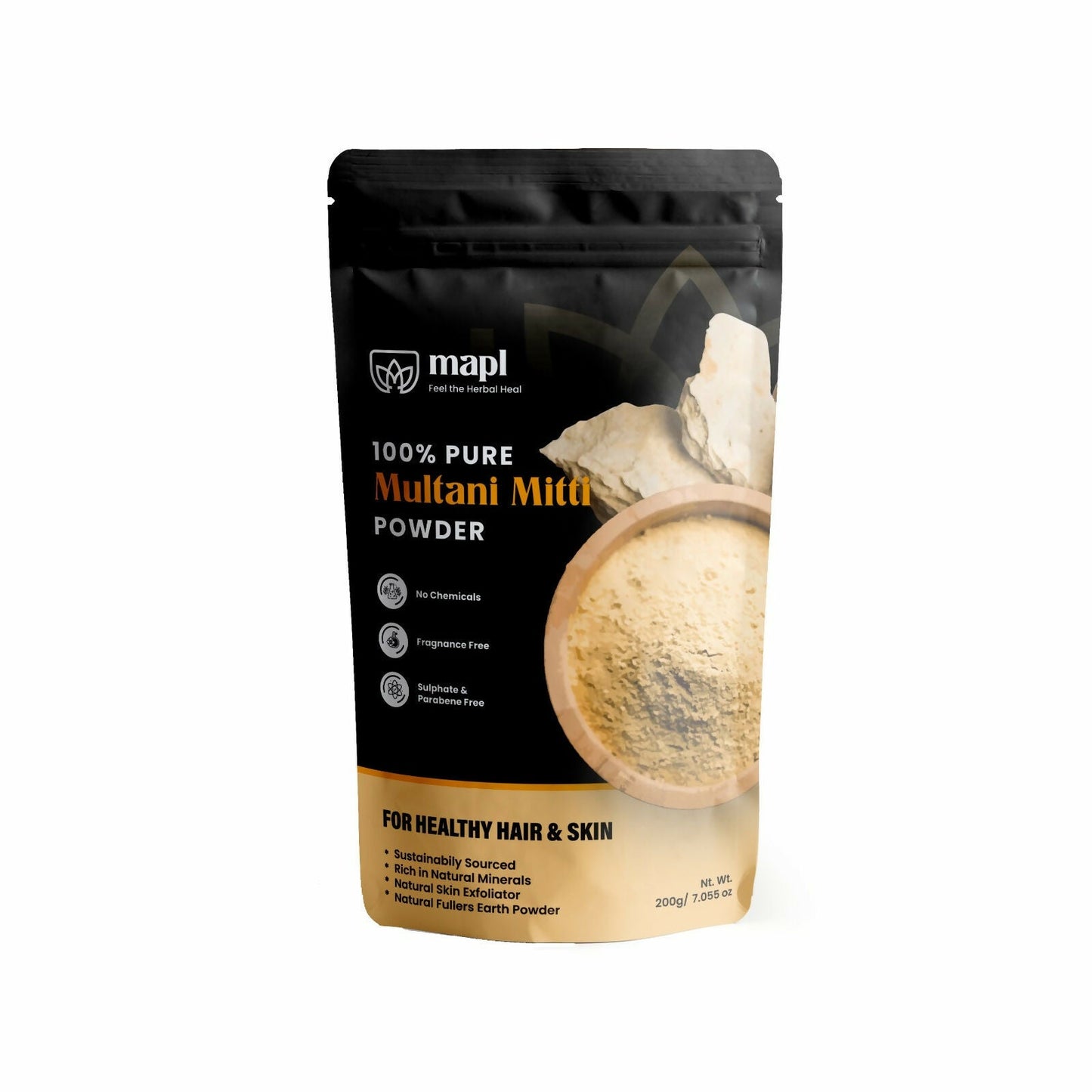 MAPL Multani Mitti Natural Fullers Earth Powder | Swadesiicart