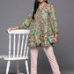 Ahalyaa Women's Traditional wear Tunic - Green | Swadesiicart
