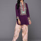 Ahalyaa Women's Traditional wear Kurta Set - Burgundy | Swadesiicart