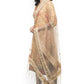 A R Silk Women's Orgenza Cotton Gota Work Golden Fancy Dupatta