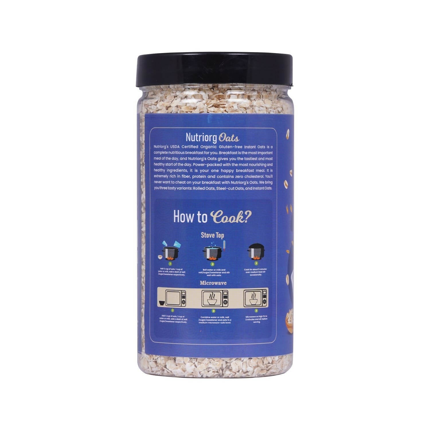 Nutriorg Certified Organic Instant Oats - Swadesiicart