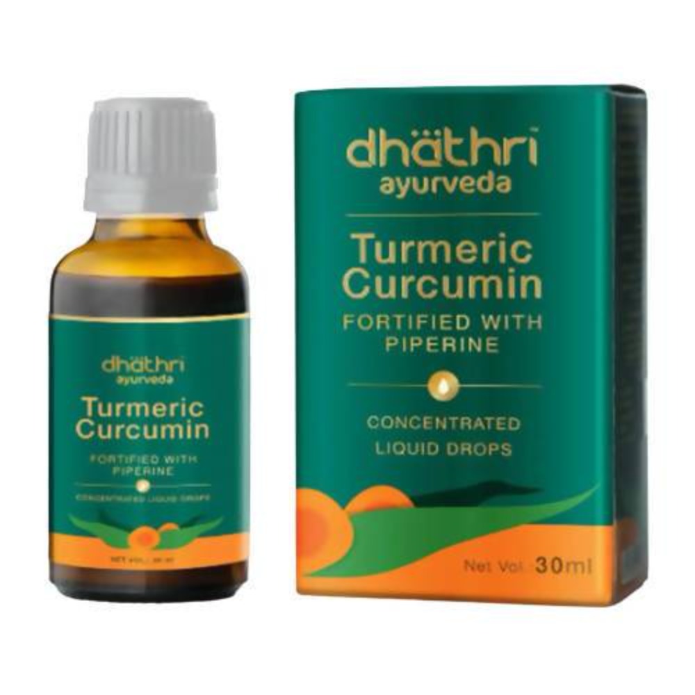 Dhathri Ayurveda Turmeric Curcumin Drops | Swadesiicart