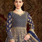 Anaita Navy Blue Embroidered Net Anarkali Suit