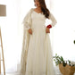 Joban Fashion Off White Kurta Set Chanderi Sequence Embroidery Work - Swadesiicart