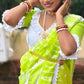 Exclusive Collection Beautiful Parrot Green Jaal Jamdani Saree - Swadesiicart