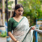 Green Pure Georgette Warli Saree with Unstitched Blouse - Hiral Fashion | Swadesiicart