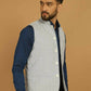 Even Apparels Nehru Jacket With Welt Pockets - Blue | Swadesiicart