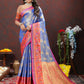 Lorenvalley Fashion Lavender Kanjivaram Silk Woven Design with Zari Weaving Saree - Swadesiicart