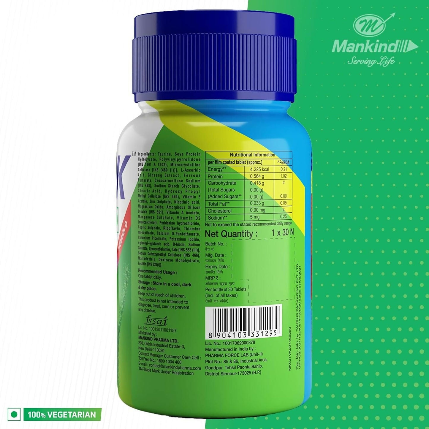 Health OK Multivitamin Tablets For Daily Energy, Vitamin D, C & Overall Health - Swadesiicart