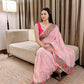 Vamsee Sandhya Pink Georgette Saree - Swadesiicart