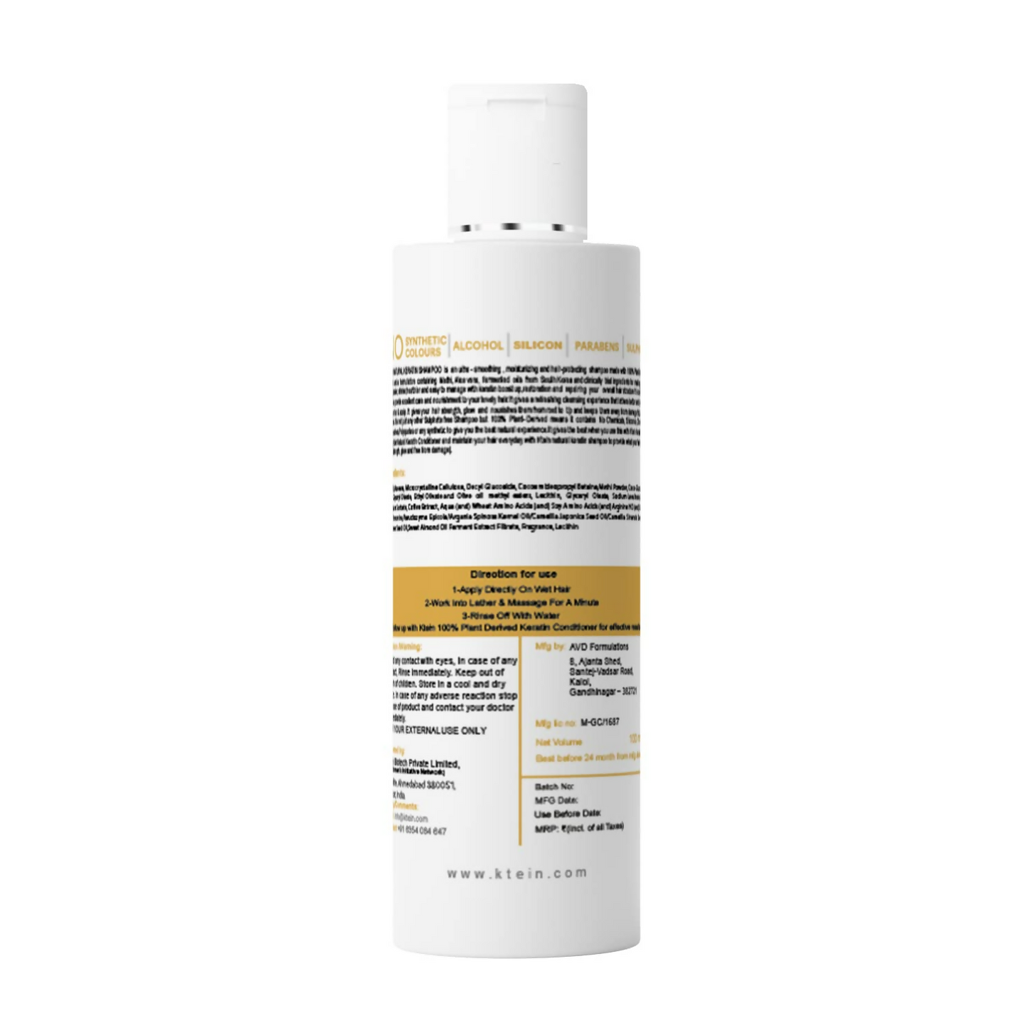 Ktein Natural Plant Derived Keratin Shampoo - Swadesiicart