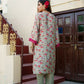 Vaasva Women Pista Green Muslin Embroidered Kurta & Pant Set | Swadesiicart