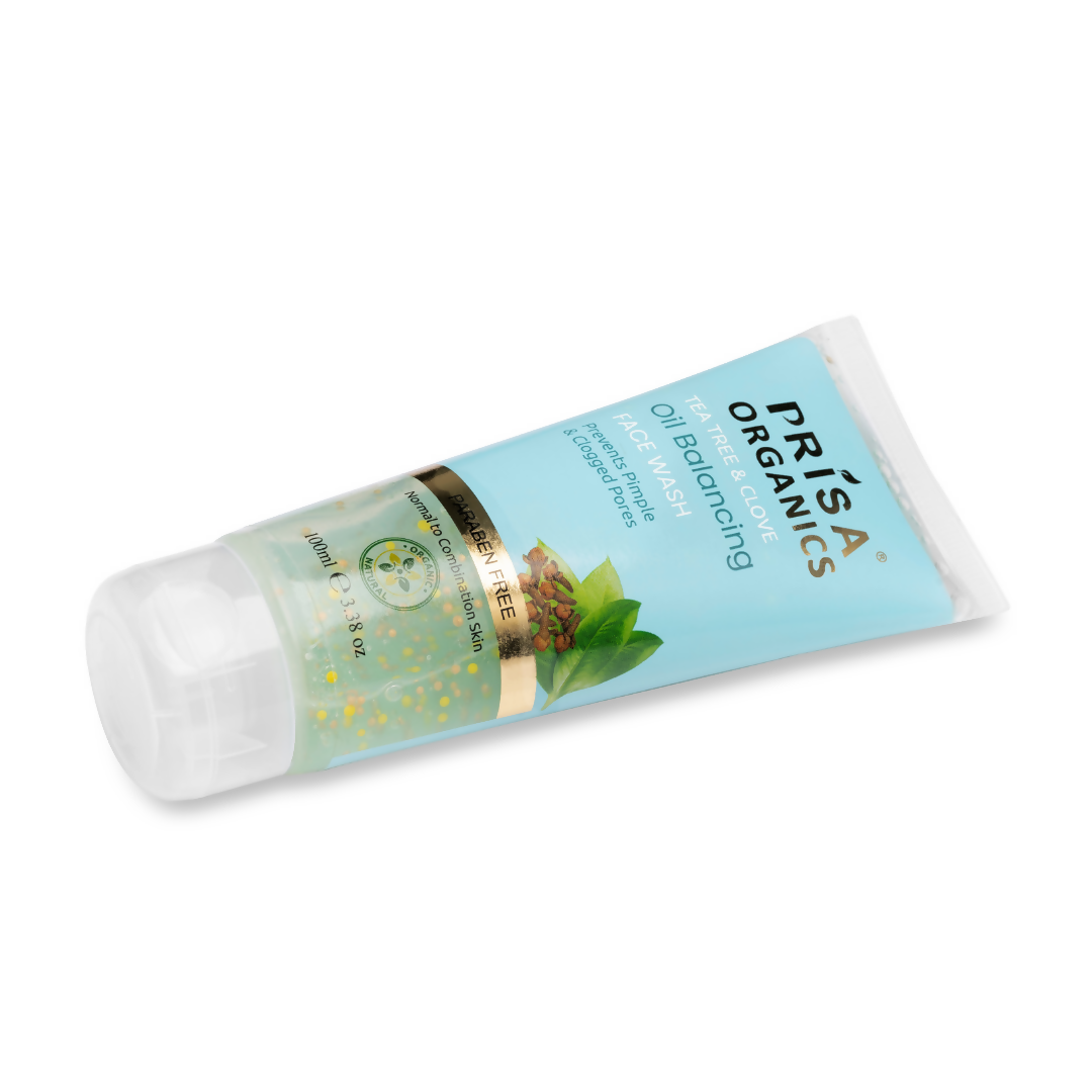 Prisa Organics Tea Tree & Clove, Oil Balancing Face Wash - Swadesiicart