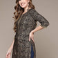 Anubhutee Black & Gold-Toned Ethnic Motifs Printed Kurti | Swadesiicart