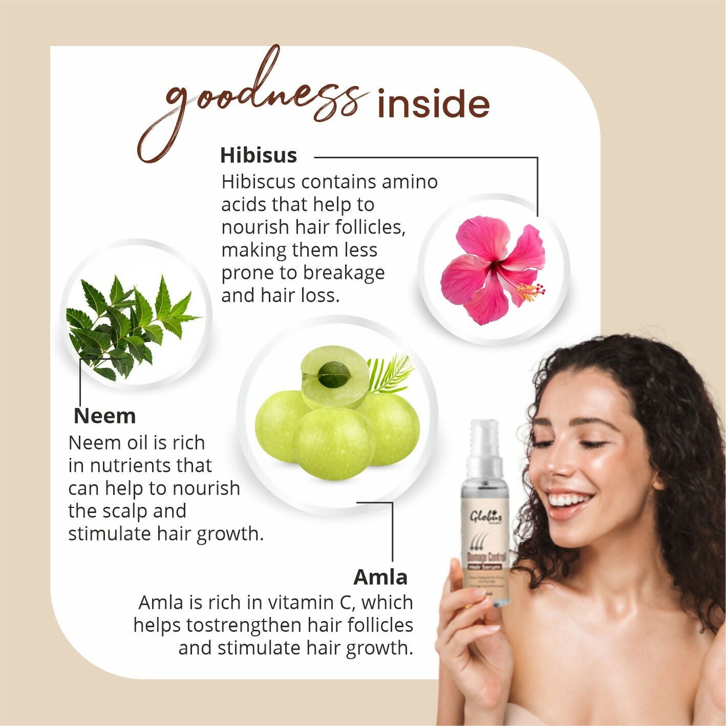 Globus Remedies Damage Control Hair Serum, For Frizzy Hair, Smoothens Rough Ends, Adds Instant Shine,100ml | Swadesiicart