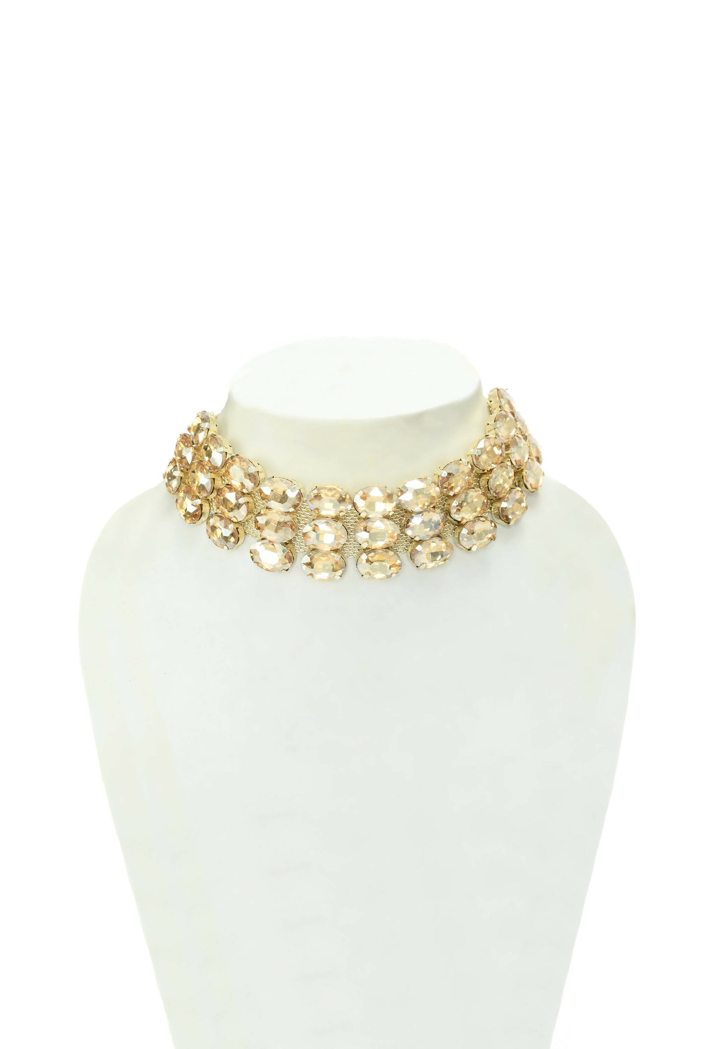 Mominos Fashion Johar Kamal Gold-Polished Finish Stone Choker For Women (Golden) | Swadesiicart