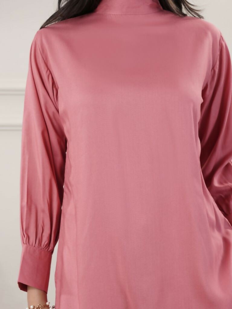 Joban Fashion Women's Rayon Peach Co-Ord Set - Swadesiicart