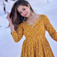 Jyoti Fashion Women's Mustard Cotton Silk Heavy Digital Printed Kurta Plazo Set | Swadesiicart