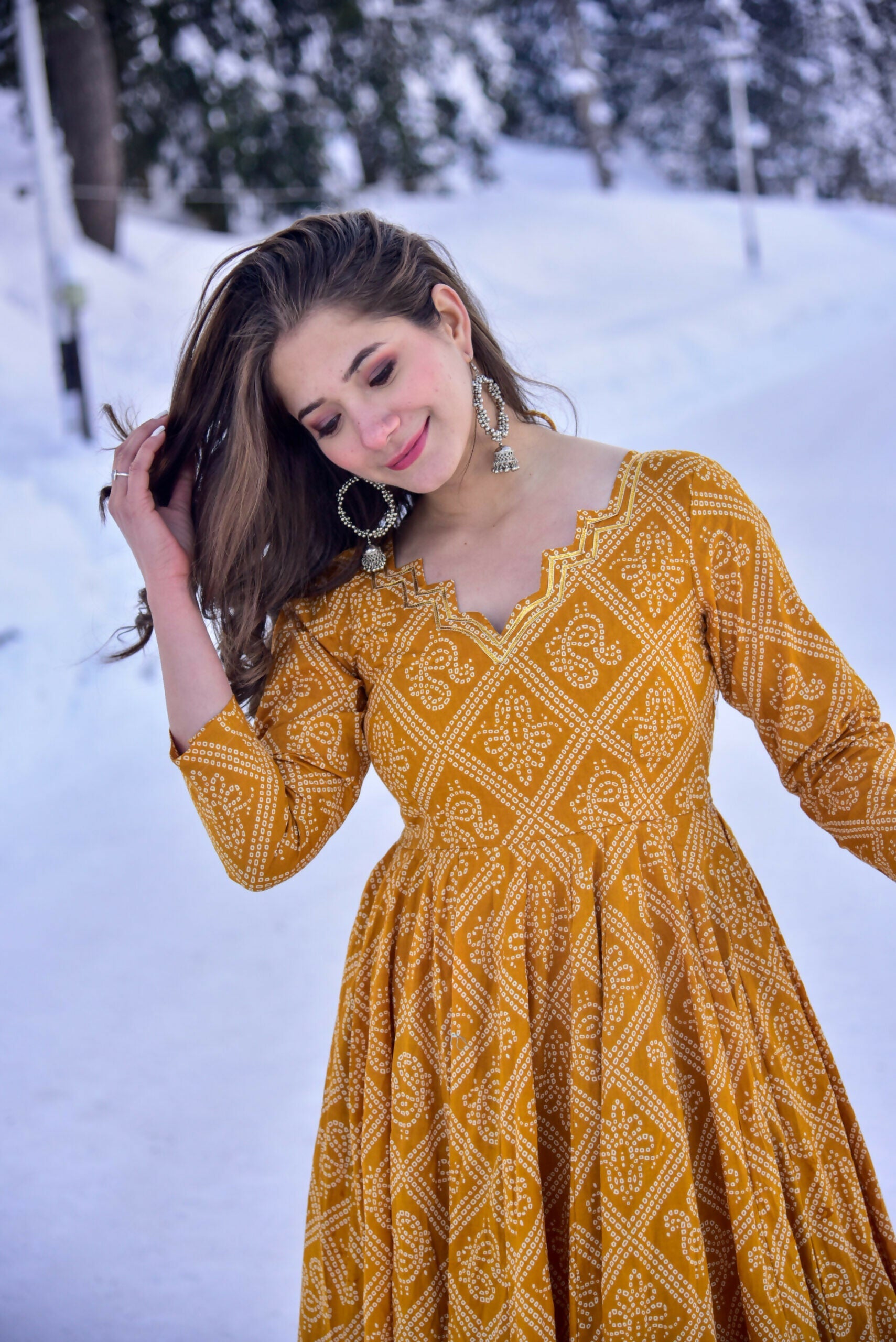 Jyoti Fashion Women's Mustard Cotton Silk Heavy Digital Printed Kurta Plazo Set | Swadesiicart