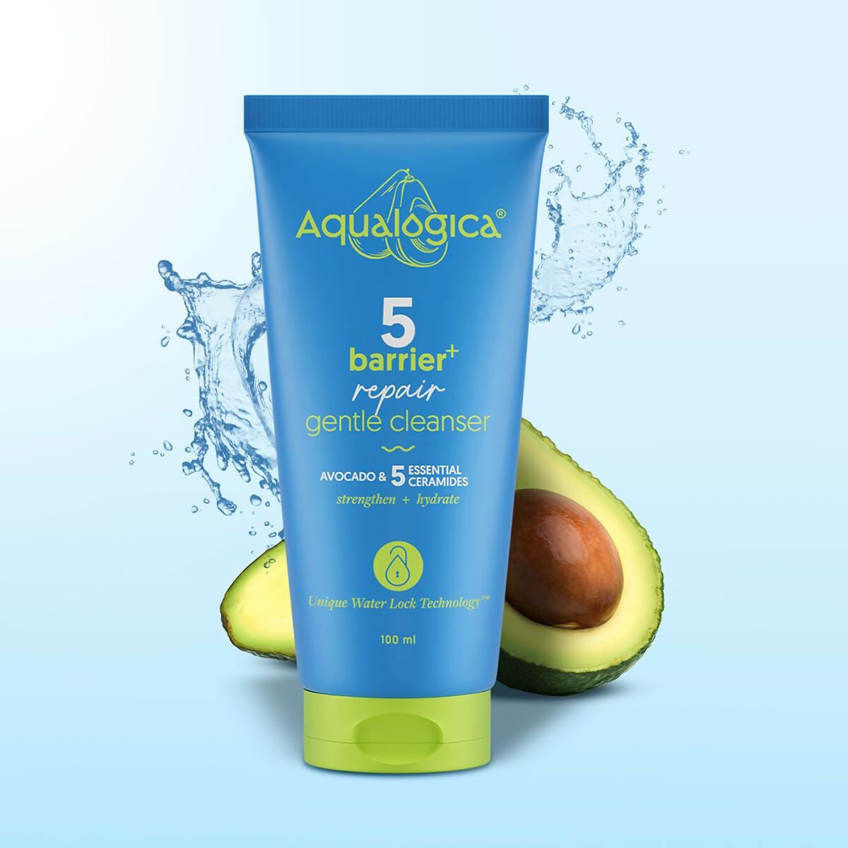 Aqualogica 5 Barrier+ Repair Gentle Cleanser with Avocado & 5 Essential Ceramides - Swadesiicart