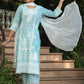 Juniper Women's Skyblue Printed Straight Kurta Sets | Swadesiicart