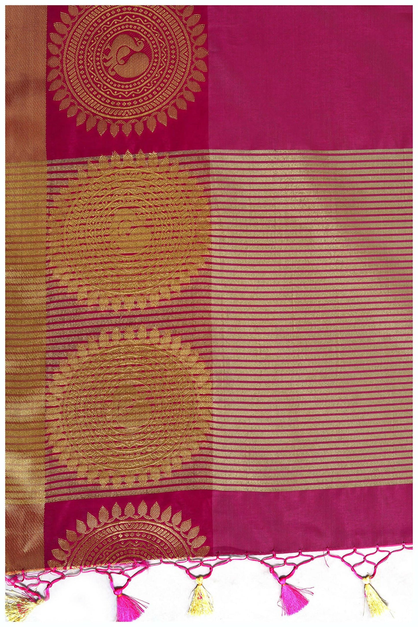 Mimosa Women's Purple Tussar Silk Banarasi Saree | Swadesiicart
