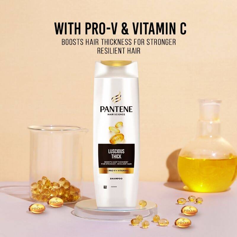 Pantene Hair Science Luscious Thick Shampoo - Swadesiicart