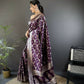 Joban Fashion Purple Meenakari Banarasi Silk Sarees | Swadesiicart