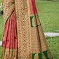 Astita Banarasi Silk Pink Saree | Swadesiicart