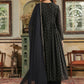 Janasya Black Georgette Foil Print Kurta,Bottom & Dupatta | Swadesiicart