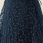 House of Panchhi Navy Blue Net Semi Stitched Coding, Sequins and Mirror work Lehenga Choli | Swadesiicart