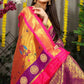 Jyoti Fashion Women's Purple Banarasi Silk Zari Woven Saree with Blouse | Swadesiicart