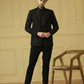 Burgundy Designer Tuxedo With Black Satin Lapels by Hilo Design